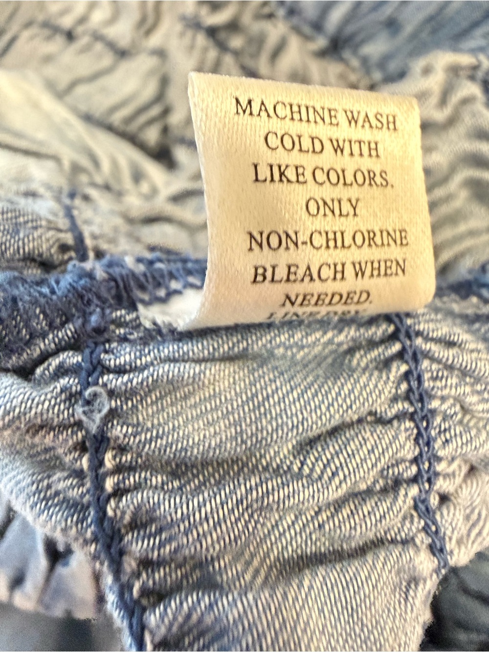 Given Kale maxi skirt blue & white tie dyed smocked waist SZ SM - Picture 6 of 9